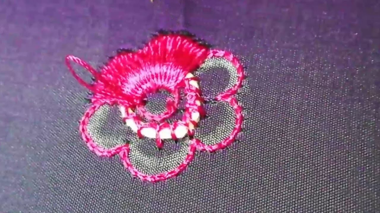 Embossed flower motif