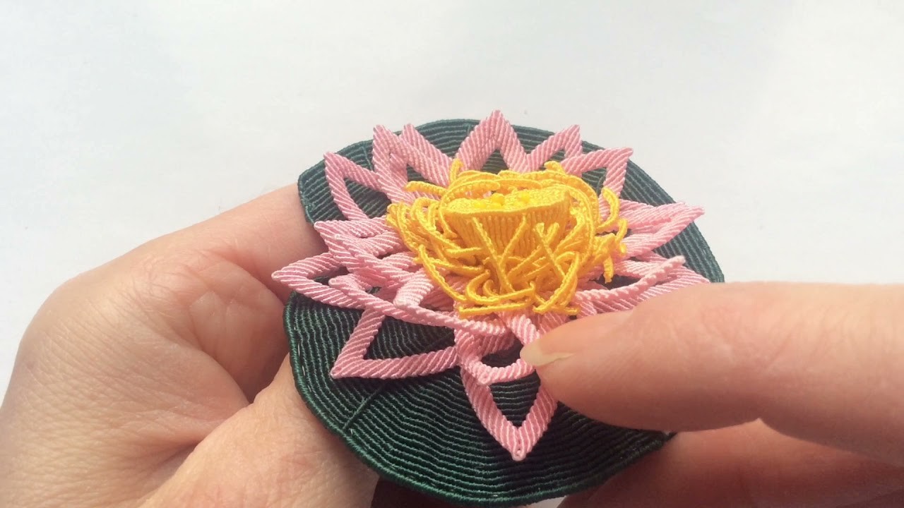 3D Lotus Brooch