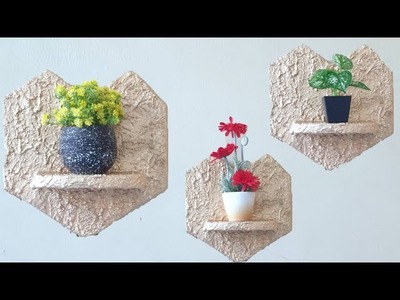 Cement Craft Ideas | Heart Shape Wall Shelves DIY Ideas