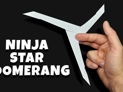 BasteIn mit Papier: Wie man Origami Ninja Star Bumerang macht. Bumerang aus Papier