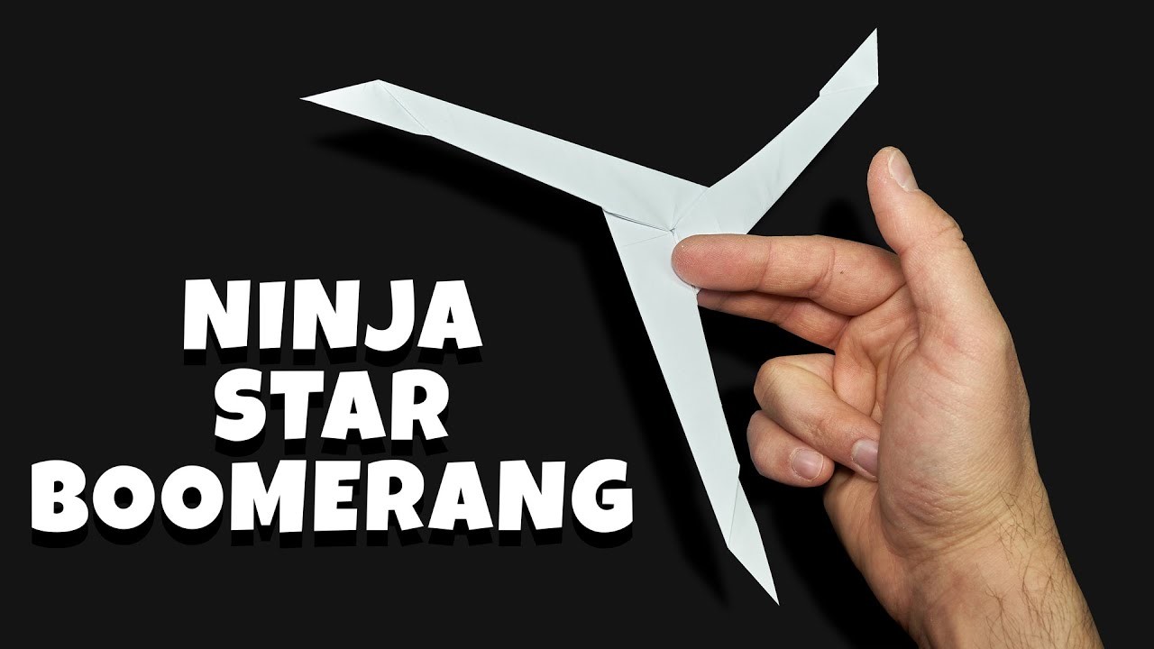 BasteIn mit Papier: Wie man Origami Ninja Star Bumerang macht. Bumerang aus Papier