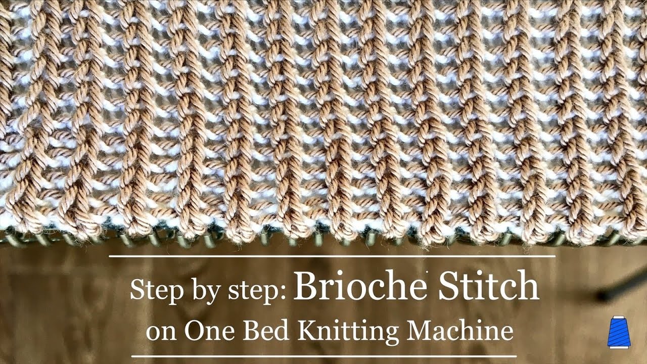 BRIOCHE STITCH on ONE-BED KNITTING MACHINE | STEP by STEP | Ścieg Brioche na Maszynie Dziewiarskiej