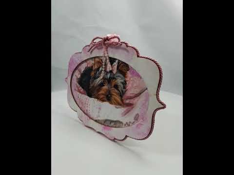 Tabliczka deseczka decoupage sprzedam pies YORKSHIRE TERRIER