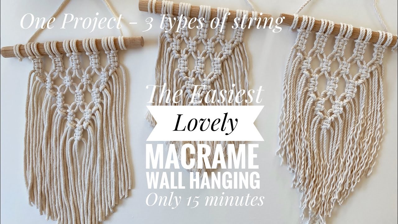 The Easiest Macrame Wallhanging For Beginners.15 Minutes Wallhanging.Jak Zrobić Makramę w 15 min.