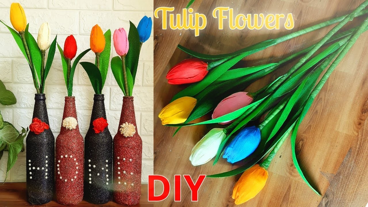 Tulip Crepe Paper Flower. Tulip Flowers. Paper Flowers. DIY.