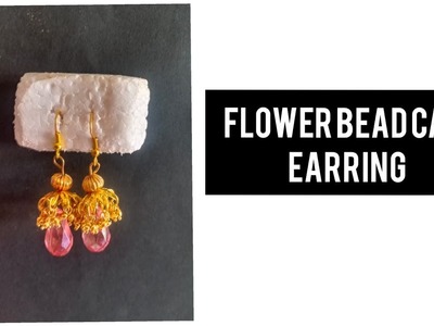 Flower Bead Cap Earring
