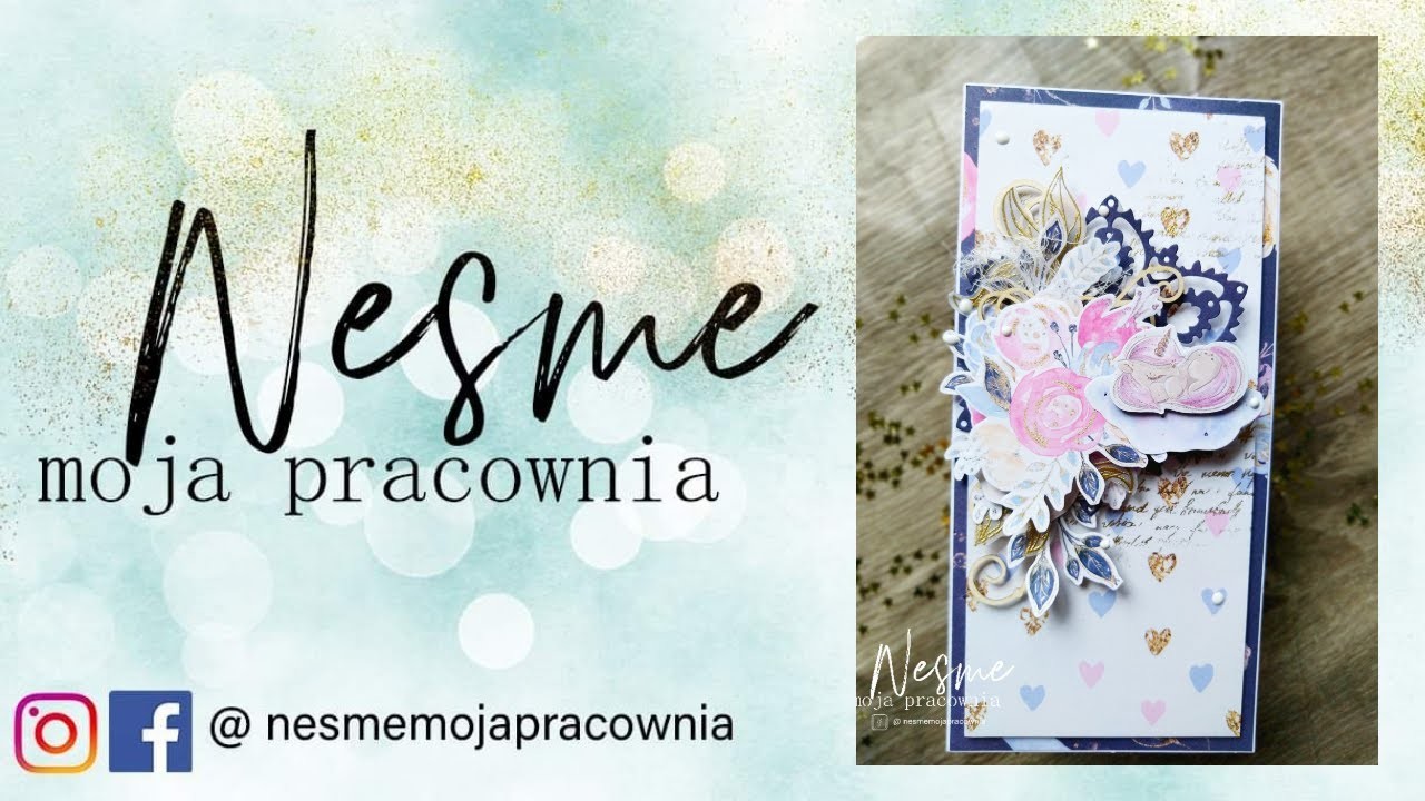 Kartka handmade z jednorożcem #zojudesign #fabrykaweny