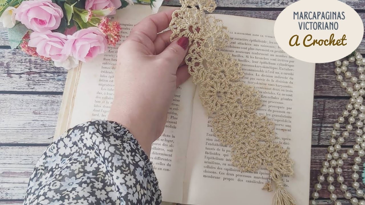 Marcapaginas estilo antiguo de encaje a crochet ♡ shabby style crochet bookmark