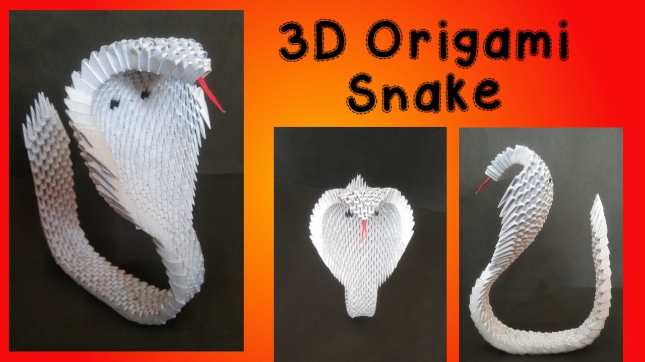 3D Origami Snake. 3d origami - 2