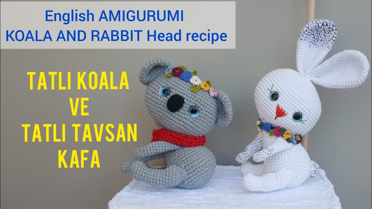 AMİGURUMİ TATLI KOALA KAFA TARİFİ  Amigurumi head recipe in English   #koala #amigurumi #forefoot