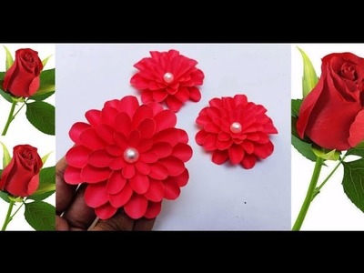 Handmade paper flower.DIY home decoration paper flowers.কাগজের ফুল.Easy paper flowers.paper craft????