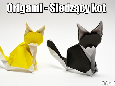 Origami - Siedzący kot