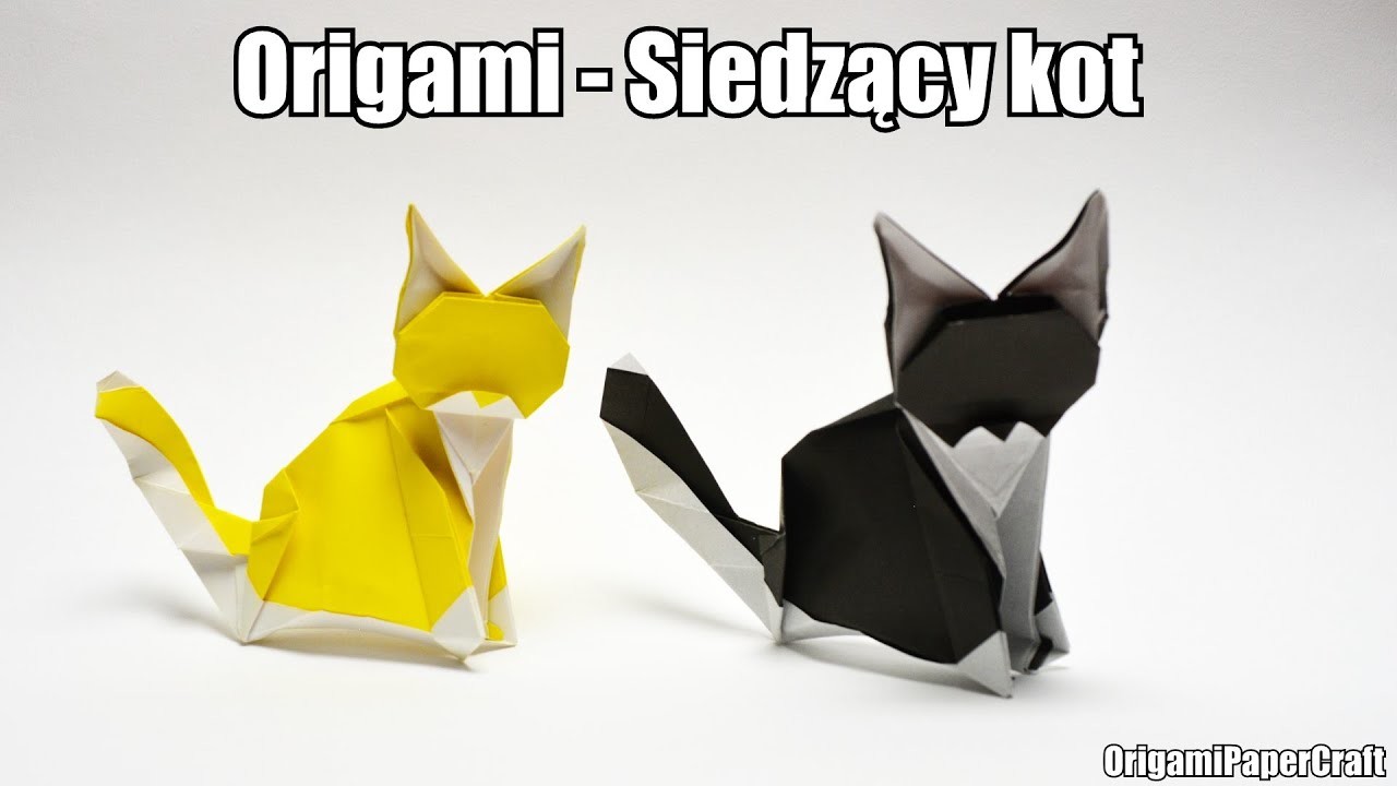 Origami - Siedzący kot