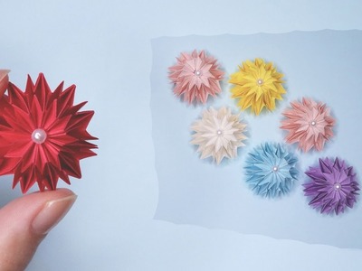 折り紙で作る可愛いダリアの花の作り方｜簡単｜Origami Flower ｜AyaWangPaper