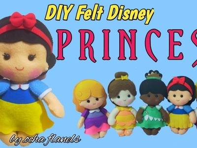 Cara Membuat Boneka Princess Dari Kain Flanel || DIY felt disney princess
