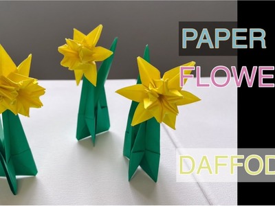 Origami Flowers Origami Daffodil - 6 petals narcissus 수선화 꽃 종이접기