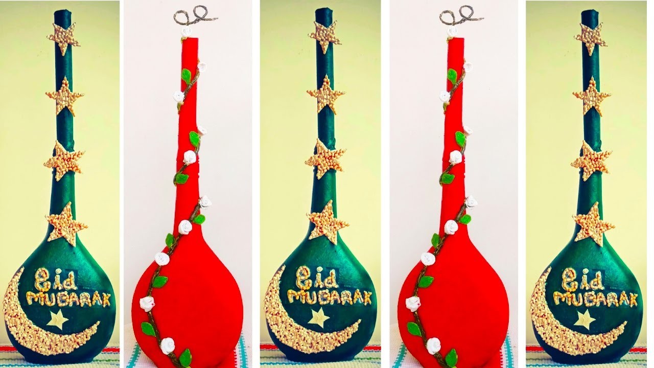 Ramadan special bottle art. Eid special bottle art. #Bottleart. Ramadan bottle art. Eid bottle