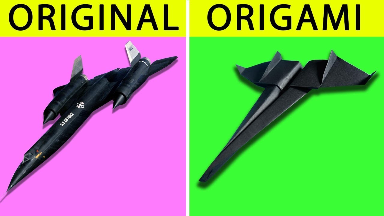 Samolot z papieru Blackbird - Jak zrobić samolot z papieru. Origami Samolot