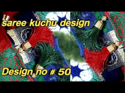 Saree kuchu design # 50 simple , easy and quick kuchu || using only beads caps and small beads ||
