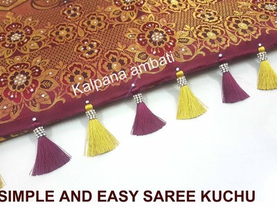 Simple and Easy Saree kuchu Design at Home. DIY. Saree kuchu.Tassels Making. kalpana ambati