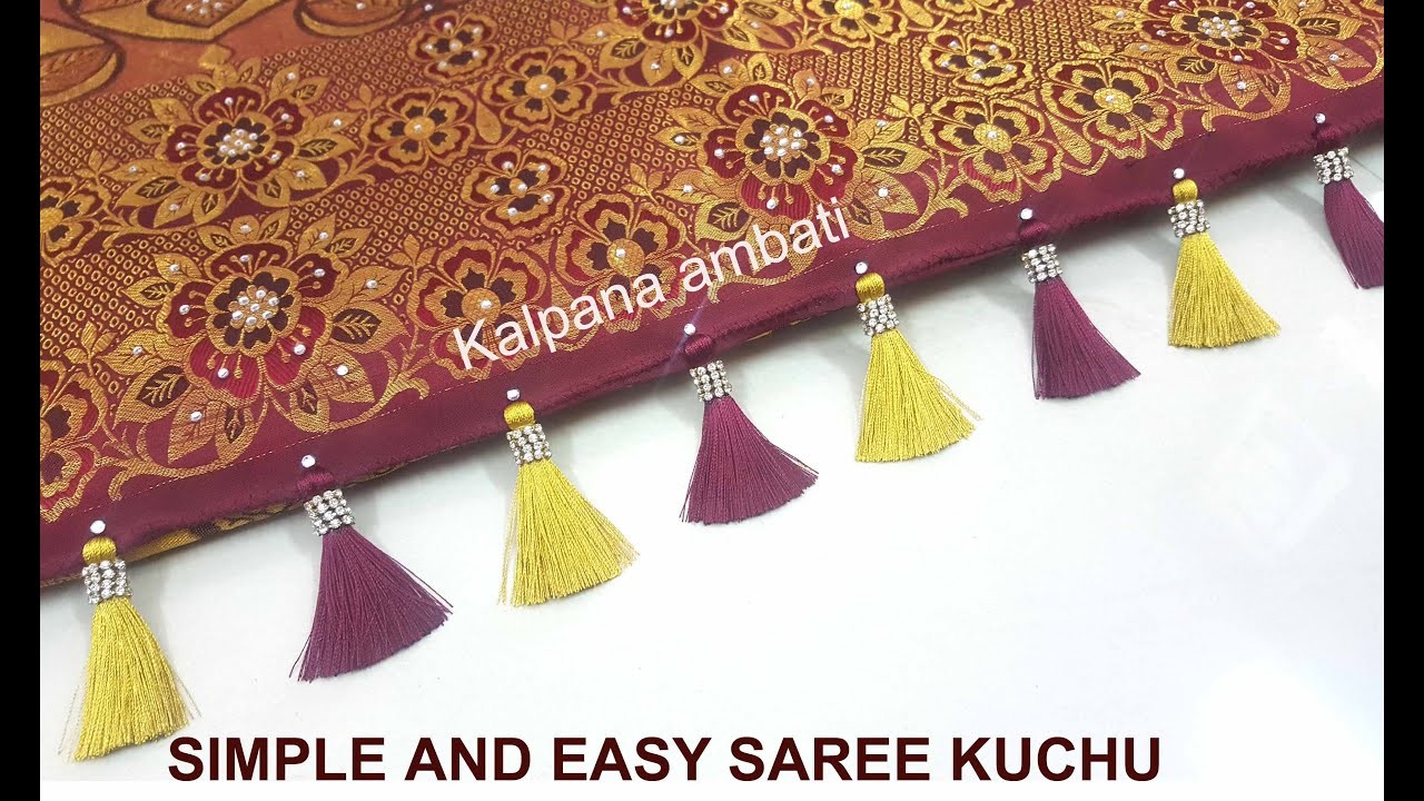 Simple and Easy Saree kuchu Design at Home. DIY. Saree kuchu.Tassels Making. kalpana ambati
