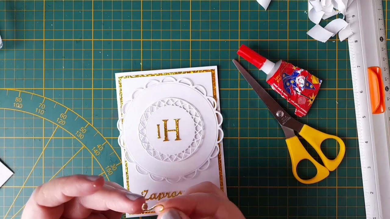 Zaproszenie z okazji I Komunii Świętej wzór nr 2 - tutorial - #cardmaking