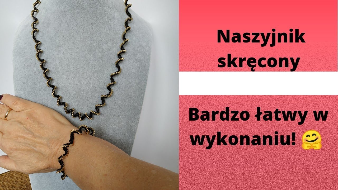 DIY TUTORIAL Jak zrobić naszyjnik SKRĘCONY #naszyjnikskrecony #beadednecklace #handmade #tutorial