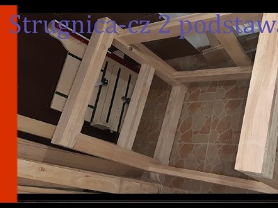 Drewniana Strugnica stolarska masywna cz 2, nogi i podstawa.Woodworking workbench part 2 frame.39
