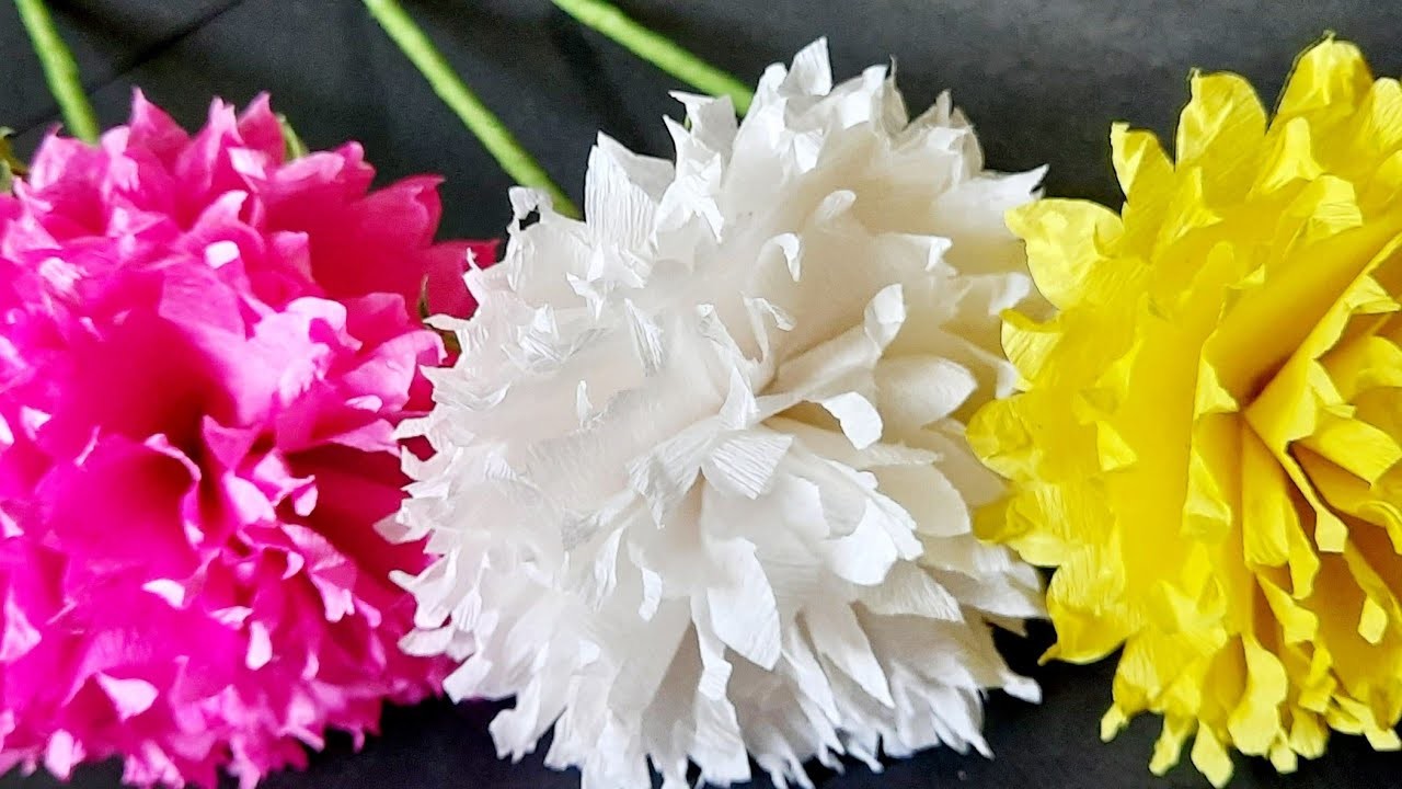 Crepe Paper Flower#easy&simplecraft#diyhomedecorideas
