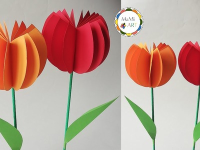Jak  w prosty sposób  zrobić śliczne kwiaty z kolorowego papieru