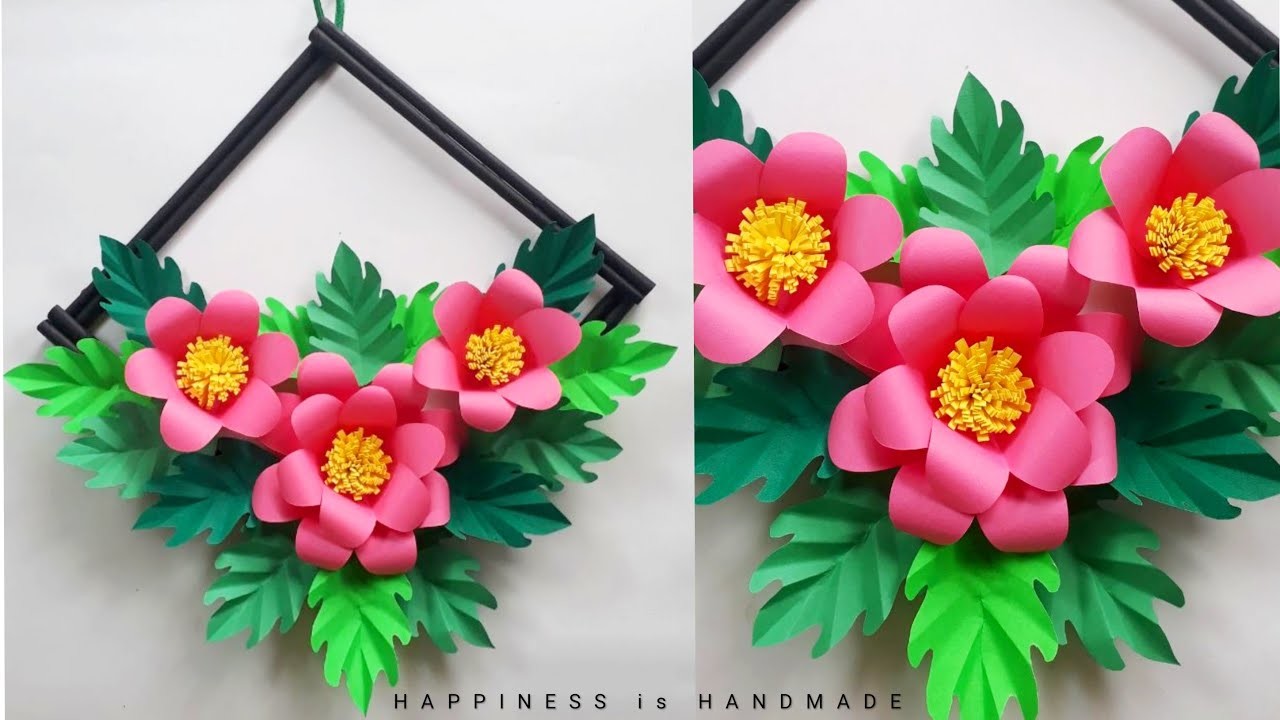 Paper Wallmate | Paper Flower Wall Hanging Craft | কাগজের ফুল | ওয়ালমেট