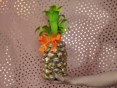 Pracownia Artystyczna - #4 Ananas z cukierków, czyli pomysł na słodki prezent z niespodzianką DYI