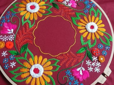 Easy Cushion Cover Hand Embroidery Tutorial,Cushion.Pillow.Sofa.Table Cloth Design,কুশনকভার সেলাই