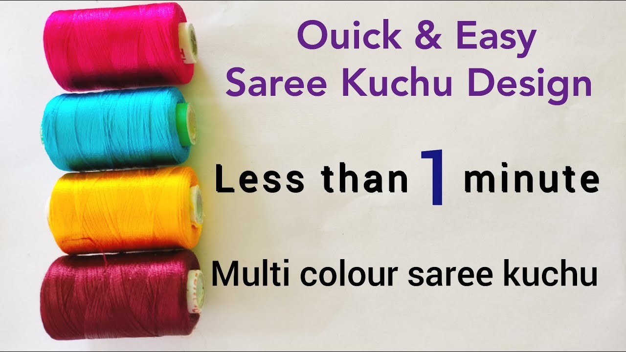 Easy Saree Kuchu with beads in less than 1 minute ||Design #222 || ಸೀರೆ ಕುಚ್ಚು || easy & quick kuchu