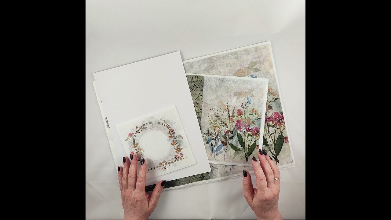 "Flowers on Fabric" - collage. "Kwiaty na tkaninie" - collage