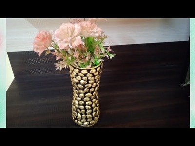 #Tamarind seeds craft#Home decor ideas#How to make flower vase from paper cup&tamarind seeds#vase