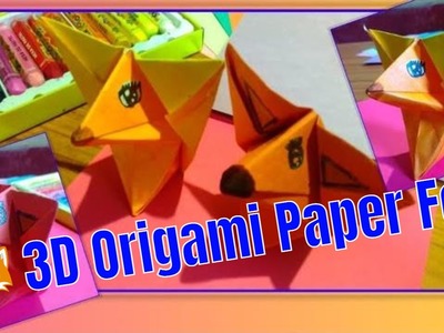 3D Origami paper fox || Origami paper fox || 3D origami fox easy step by step | Origami Paper Fox ||