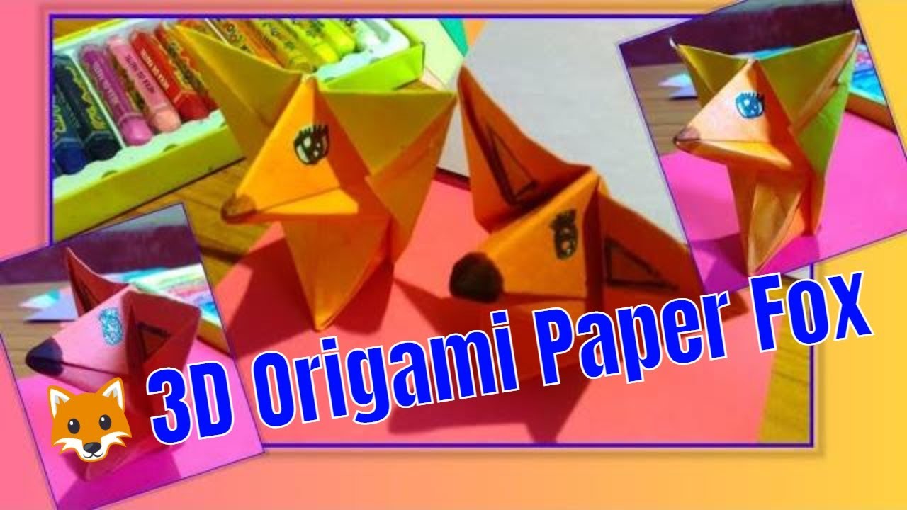 3D Origami paper fox || Origami paper fox || 3D origami fox easy step by step | Origami Paper Fox ||