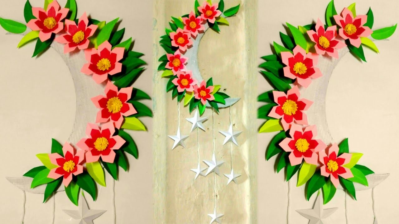 A4 nirmana | paper flower wall hanging | biththi sarasili mal nirmana | kadadasi - කඩදාසි