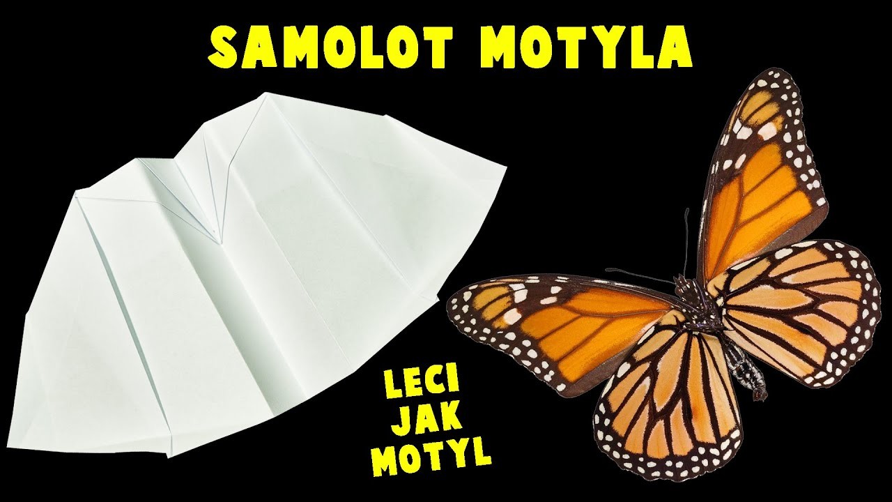 Leci Jak Motyl | Samolot Motyla | Jak Zrobić Samolot Bumerang z Papieru | Origami Samolot