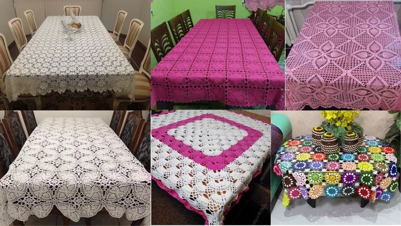 #crochet Gorgeous and elegant crochet tablecloths and table cover designs