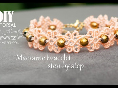 Jak zrobić makramową bransoletkę, krok po kroku. Tutorial how to make macrame bracelet. DIY bracelet