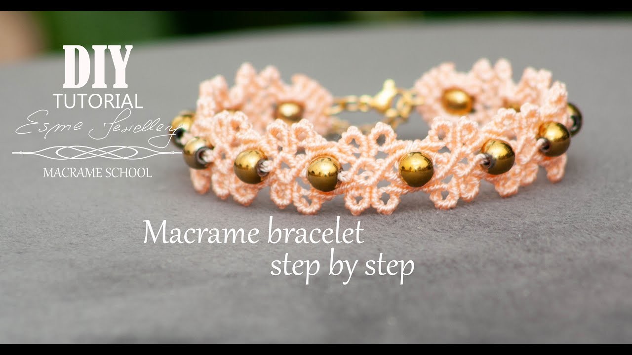 Jak zrobić makramową bransoletkę, krok po kroku. Tutorial how to make macrame bracelet. DIY bracelet