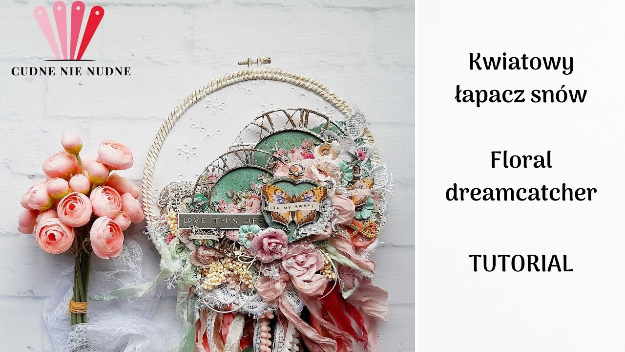 Kwiatowy łapacz snów Floral Dreamcatcher TUTORIAL