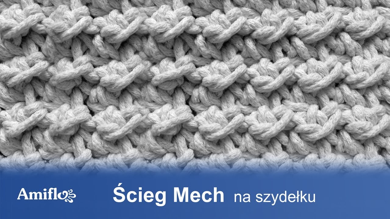 Ścieg Mech na szydełku.  How to crochet Moss Stitch