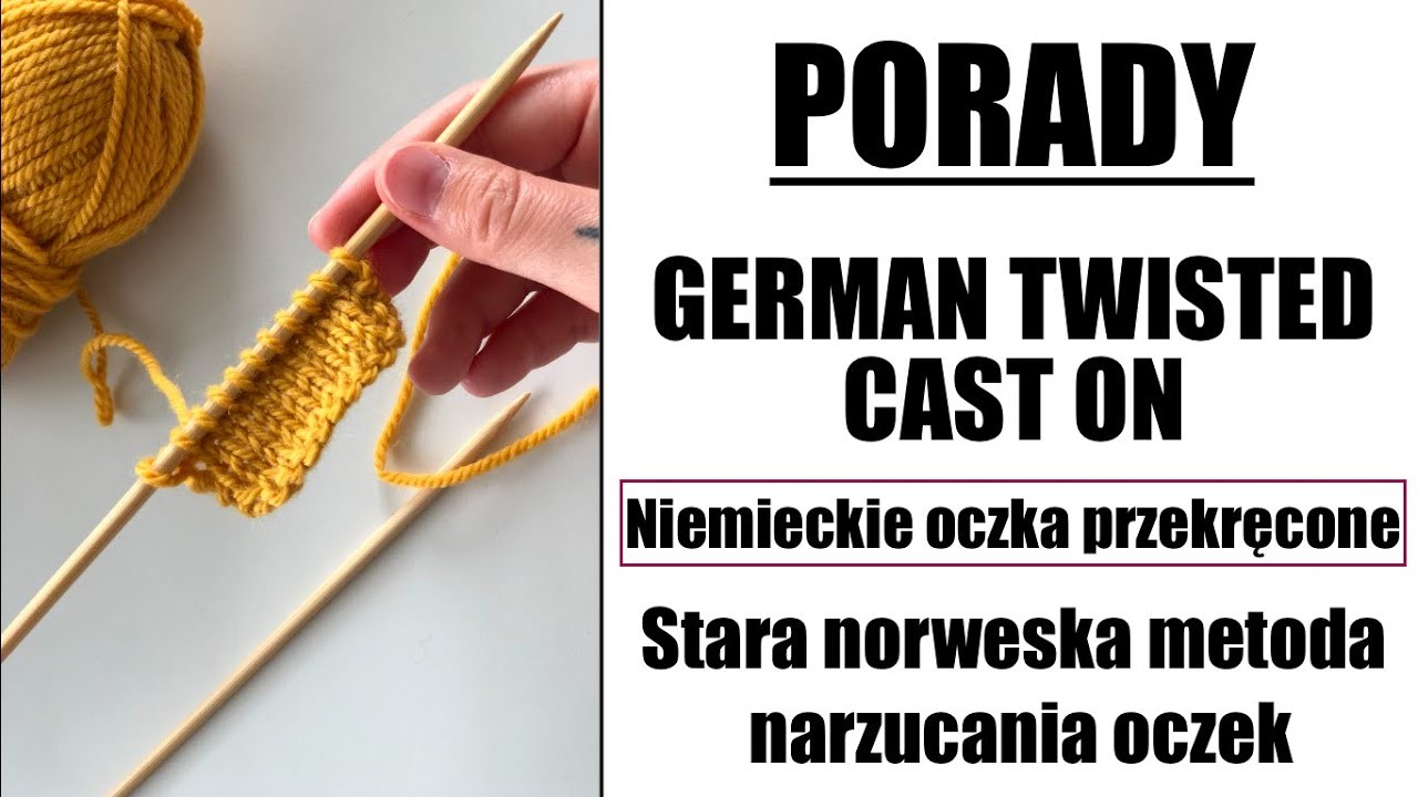 German Twisted Cast On. Stara norweska metoda narzucania oczek