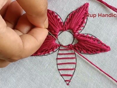 Hand Embroidery Flower Design,Easy Flower Sewing Technique Tip and Tricks for Beginner, Super Unique