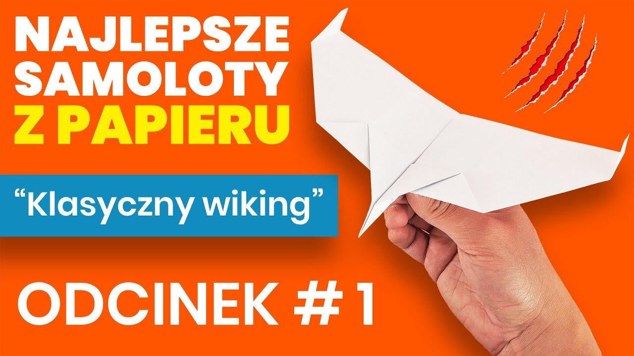 Samolot z Papieru Klasyczny Wiking - NAJLEPSZE SAMOLOTY Z PAPIERU #1
