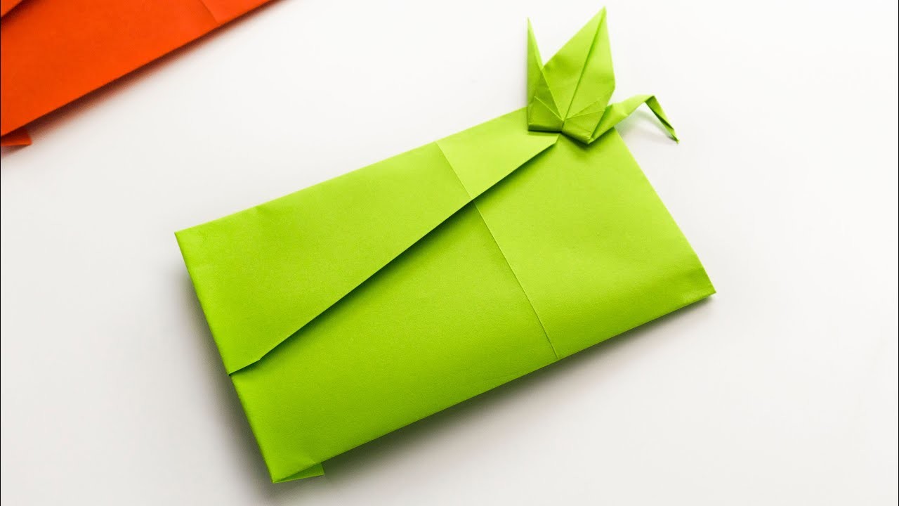 Origami Paper Crane Envelope