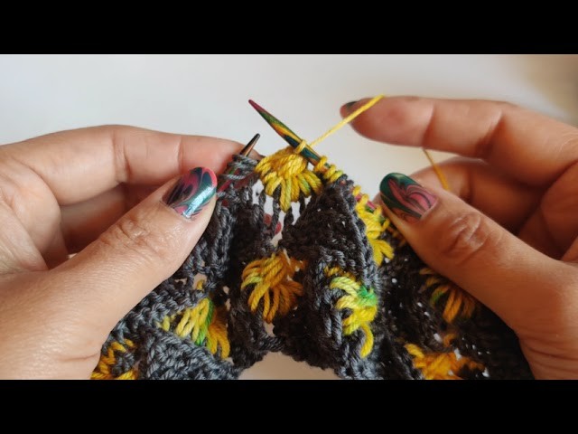 Half flower stitch